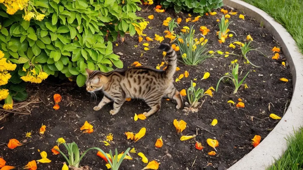 Katzen aus der Nachbarschaft: 2 Zitrusfrüchte (Zitrone, Orange), um das Geschäftmachen im Garten zu verhindern